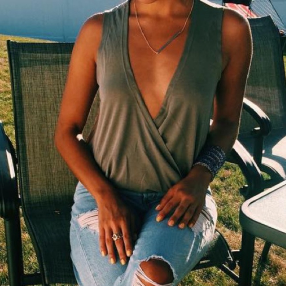 Wrap tank blouse
